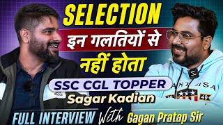 SSC CGL TOPPER Sagar Kadian ASO in CSS AIR  566  FULL INTERVIEW By Gagan pratap Sir ssc cgl [upl. by Millford]