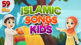 Compilation 59 Mins  Islamic Songs for Kids  Nasheed  Cartoon for Muslim Children [upl. by Severin798]