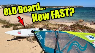 Speed RUN  20 year old Windsurfing board [upl. by Negrom685]