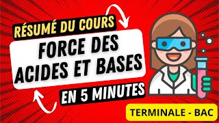 Cours Acide fort et Acide faible  Essentiel en 5 minutes  Terminale  BAC [upl. by Alamap588]