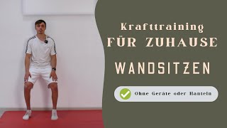 Knieschmerzen Zuhause wegtrainieren – mit Wandsitzen [upl. by Ettenom]