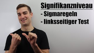 Einseitiger Hypothesentest mit Sigmaregeln und Signifikanzniveau 5 linksseitig  Fit im MatheAbi [upl. by Sualk]