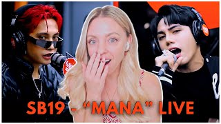 MY FIRST EVER REACTION TO SB19  “Mana” LIVE on Wish 1075 Bus [upl. by Elaen]