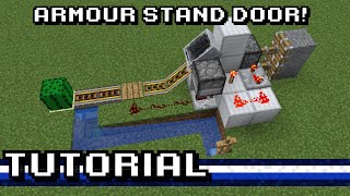 Minecraft Armour Stand Activated Piston Door Tutorial [upl. by Eldred]