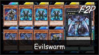 EVILSWARM  F2PP2W Deck Analysis amp Testing YuGiOh Duel Links [upl. by Ial]