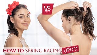 Races Hairstyles with Fascinators  How To Create A Spring Races Ponytail Updo  VS Sassoon [upl. by Cohligan]