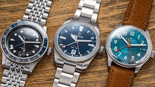 Microbrand GMT Comparison Farer Lander IV vs Monta Atlas vs Baltic Aquascaphe GMT [upl. by Znieh]