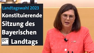 Bayerischer Landtag Konstituierende Sitzung  BR24 [upl. by Ahsimik]