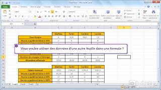 Comment utiliser des données sur plusieurs feuilles Excel 2010 [upl. by Coop267]