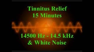 Tinnitus relief  15 minutes  14500 Hz  145 kHz amp White noise [upl. by Eellek]