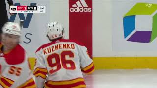 Andrei Kuzmenko First Goal As A Calgary Flame [upl. by Fotina]