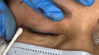 Permanent Eyeliner Application  Full procedure [upl. by Rimidalg]