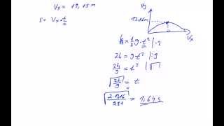 Physik Schiefer Wurf  mit Energieerhaltungssatz [upl. by Yebba]