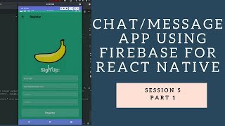 How to ReactNative  Building Firebase ChatMessaging App Part I  Login amp Register Authentication [upl. by Ycnalc]