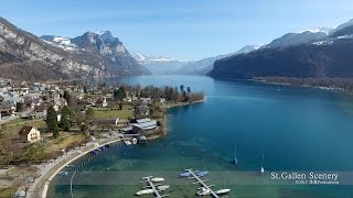 Weesen Walensee St Gallen SWITZERLAND 湖 [upl. by Tinor]