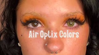 BEST COLORED CONTACTS FOR DARK BROWN EYES air optix colors [upl. by Corby]