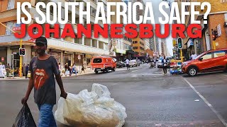 WHAT IS IT LIKE IN JOHANNESBURG SOUTH AFRICA STREETS za  DOWNTOWN IN 4K [upl. by Saenihp]