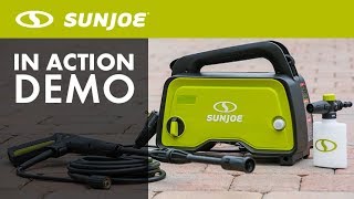 SPX202E  Sun Joe HandCarry Electric Pressure Washer  Live Demo [upl. by Hallerson]