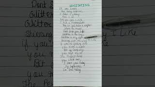 levitating song lyrics on page [upl. by Aniled]