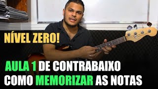 Como Memorizar Facilmente as Notas no Braço do Contrabaixo AULA 1  Aprenda Contrabaixo do Zero [upl. by Eignav203]