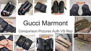 Gucci Marmont Fake VS Real SIDE BY SIDE Comparison Pictures How to Spot Authentic VS Super Replica [upl. by Latsyek]