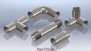 Pipe Fittings  Autodesk Inventor Tutorial [upl. by Bessy]