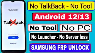 Finally New Trick 2024  Samsung Frp Bypass Android 14 Without Pc  Talkback Not Working  No Tool [upl. by Ynaoj218]