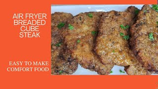 Air Fryer Cube Steak 30 Minute Meal airfryer cooking food [upl. by Clementina308]