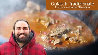 Gulasch Tradizionale  Cottura in Forno Olandese [upl. by Naujuj]