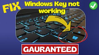 Windows key not working Windows 10 Windows 11 Fix [upl. by Cariotta]