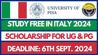 Study Free in Italy  Fully Funded DSU Regional Scholarships 202425 for Bachelors Masters in Italy [upl. by Eseerehc690]