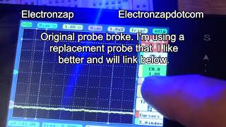 Flashing LED voltage measurements using SainSmart DSO Note II DS202 pocket oscilloscope [upl. by Punke]