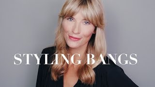 10 Ways to Style Bangs  Easy Hairstyles Summer 2019 [upl. by Nashom734]