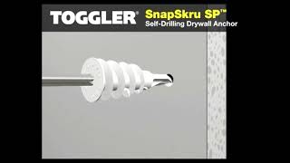 How to install a TOGGLER® SnapSkru SelfDrilling Plasterboard Fixing [upl. by Tine965]