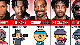 Famous Rappers and Their Gangs [upl. by Annahavas900]