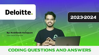 Deloitte Coding Questions and Answers 202324 [upl. by Annil426]