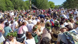 Swedish Midsummer Celebration in Stockholm  Midsommar 2022 Skansen Uncut [upl. by Htiaf]