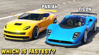 GTA 5  LAMPADATI TIGON vs OCELOT PARIAH  Which is Fastest [upl. by Krishnah]