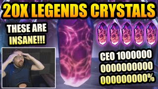 THE BEST CRYSTALS EVER 20x Legends Crystal Opening  CEO 100000000  Marvel Contest of Champions [upl. by Morville]