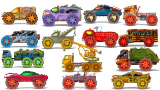 Scary Monster Street Vehicles  Scary Vehicles [upl. by Weber]