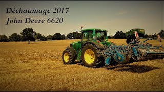 GoPro Déchaumage des chaumes dorges 2017John Deere 6620Lemken Rubin [upl. by Lolita]