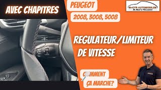 Peugeot 3008 2008 5008 le regulateurlimiteur de vitesse comment ça marche [upl. by Madancy]