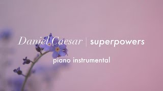 Daniel Caesar  Superpowers  Piano Instrumental Karaoke amp Lyrics [upl. by Ratcliffe]