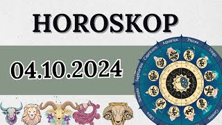 HOROSKOP FÜR 4 OKTOBER 2024 FÜR ALLE STERNZEICHEN [upl. by Niki]