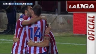 Golazo de Cebolla Rodríguez 13 en el Sevilla FC  Atlético de Madrid  HD [upl. by Luht]