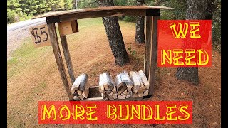 Making Camp Firewood Bundles How we do it [upl. by Lleret]