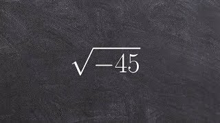 Algebra 2  How to simplify the a radical with imaginary numbers root45 [upl. by Rangel]