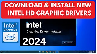 How To Download amp Install Intel hd Graphics Driver For windows 10  11 2024 [upl. by Anawqahs331]