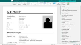 Lebenslauf schreiben und gestalten  Bewerbungstext formulieren Lebenslaufcom XING Vorlage [upl. by Haeel118]