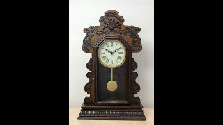 Antique Ansonia Musical Westminster Battery Pendulum Mantel Clock  Item 1554  Adelaide Clocks [upl. by Vanya]